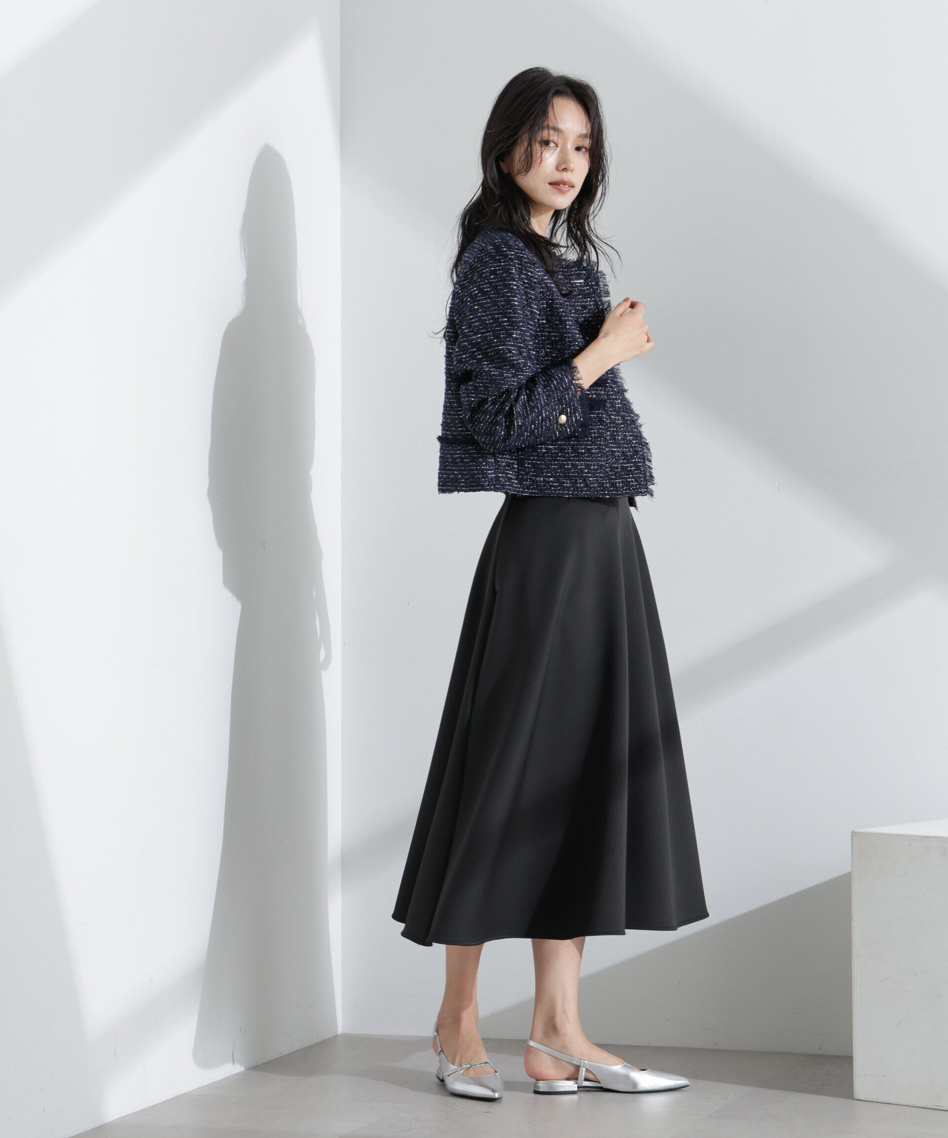 nano･universe「コンパクトツィードジャケット」|テーラードジャケット|