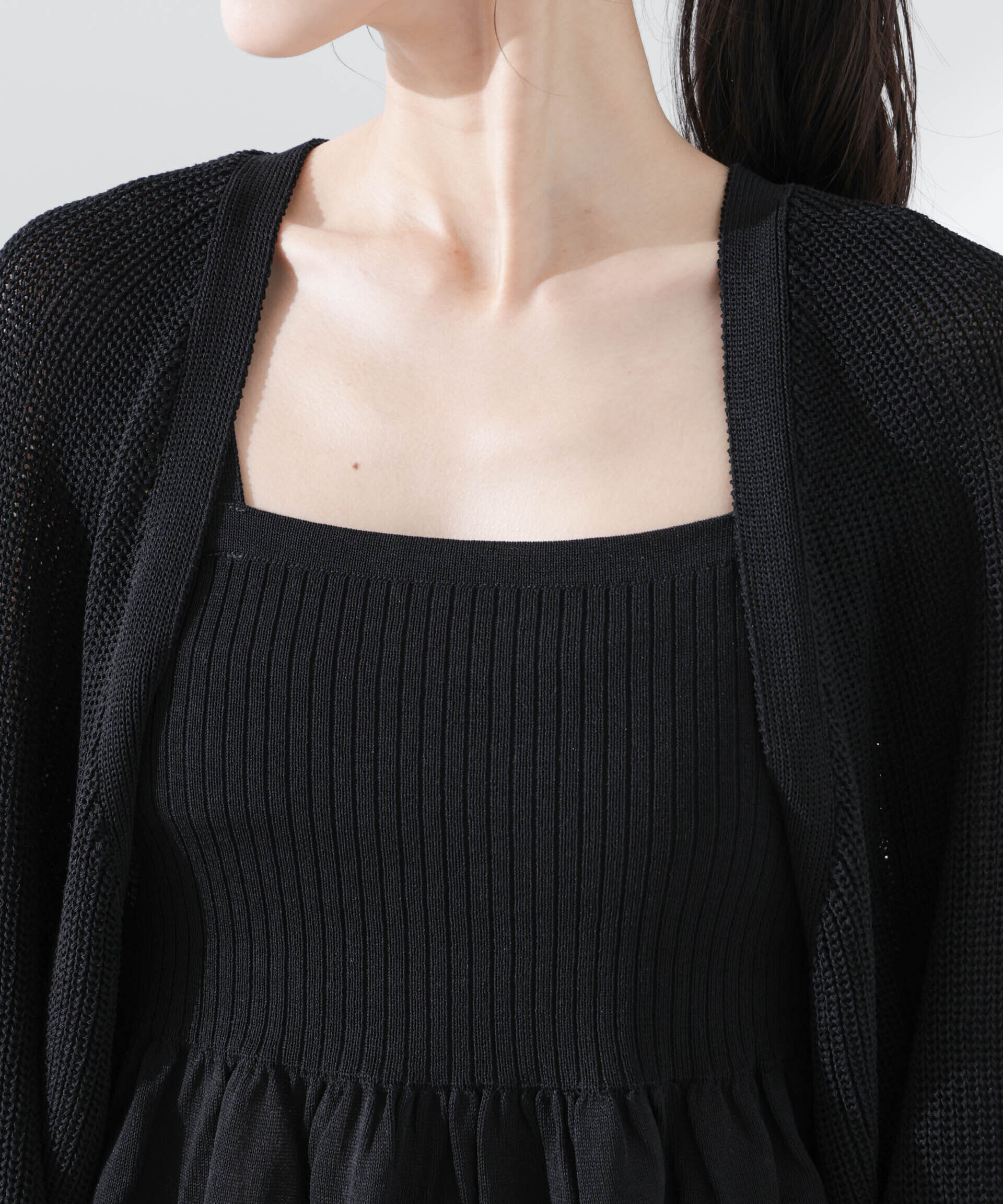 nano･universe「ペプラムキャミソール＋ボレロセット」|ニット・セーター|