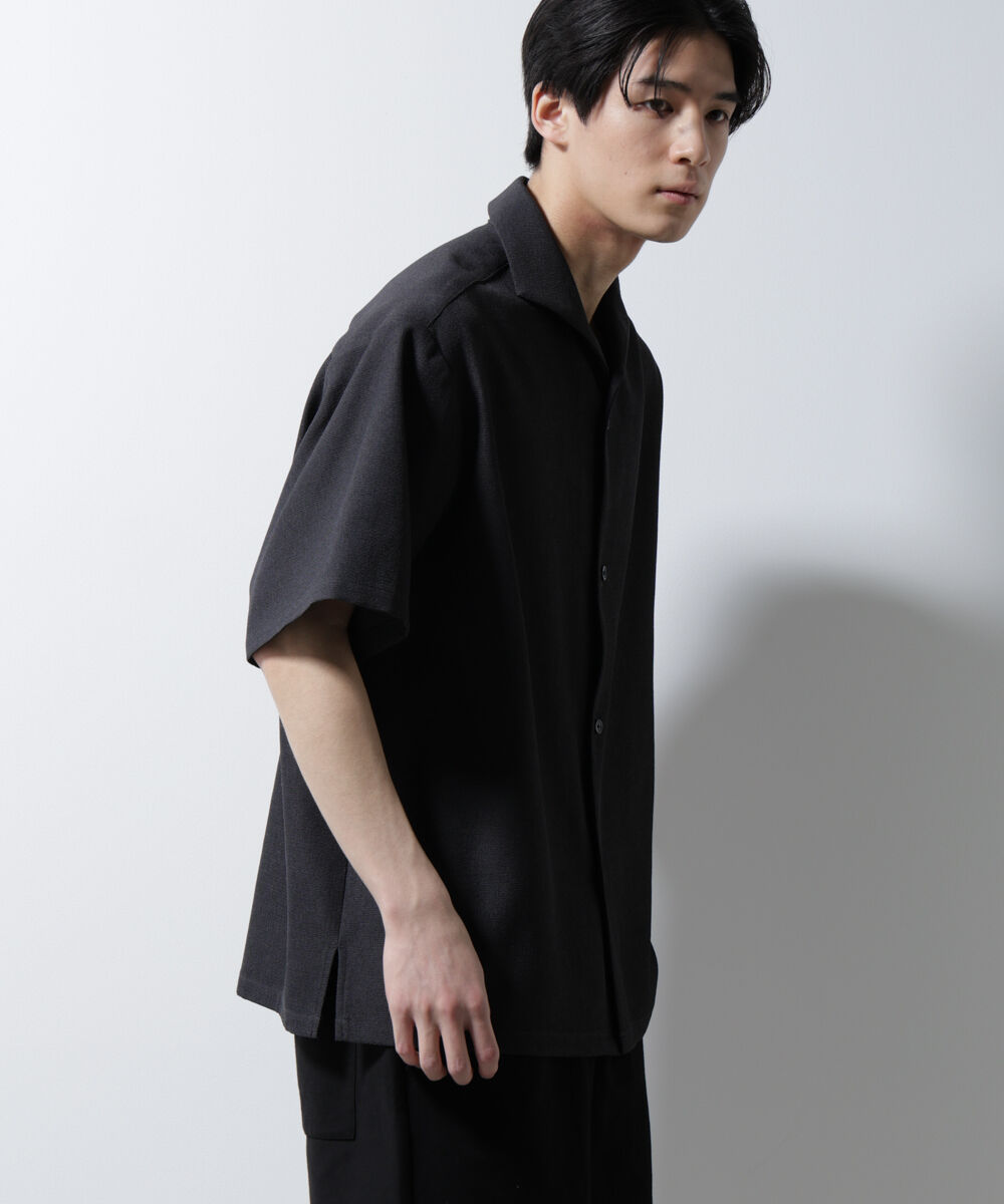 nano･universe「「MC」coveross(R)EOS ポリエステル ブッチャーイタリアンカラーシャツ」|シャツ・ブラウス|