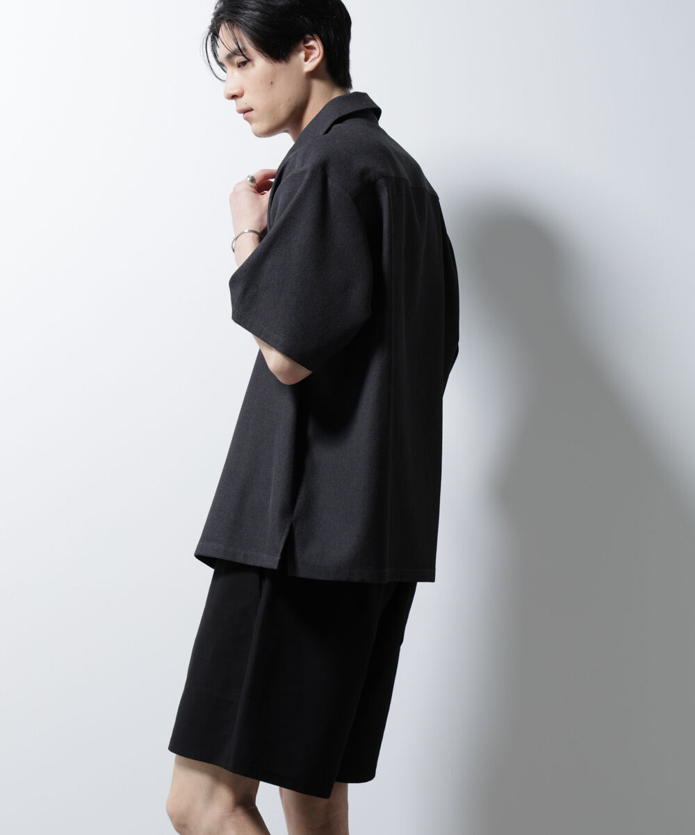 nano･universe「「MC」coveross(R)EOS ポリエステル ブッチャーイタリアンカラーシャツ」|シャツ・ブラウス|