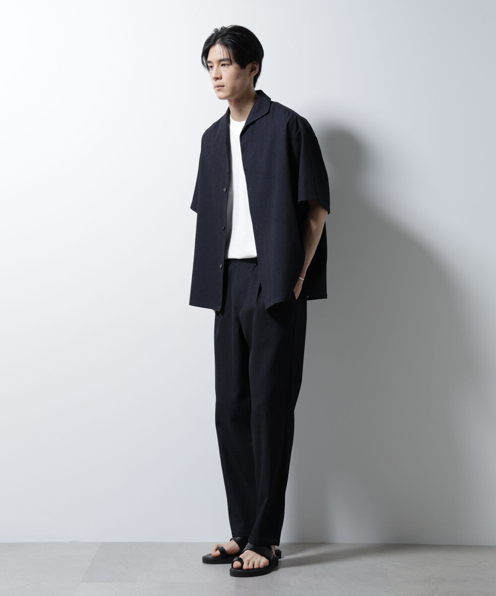 nano･universe「「MC」coveross(R)EOS ポリエステル ブッチャーイタリアンカラーシャツ」|シャツ・ブラウス|