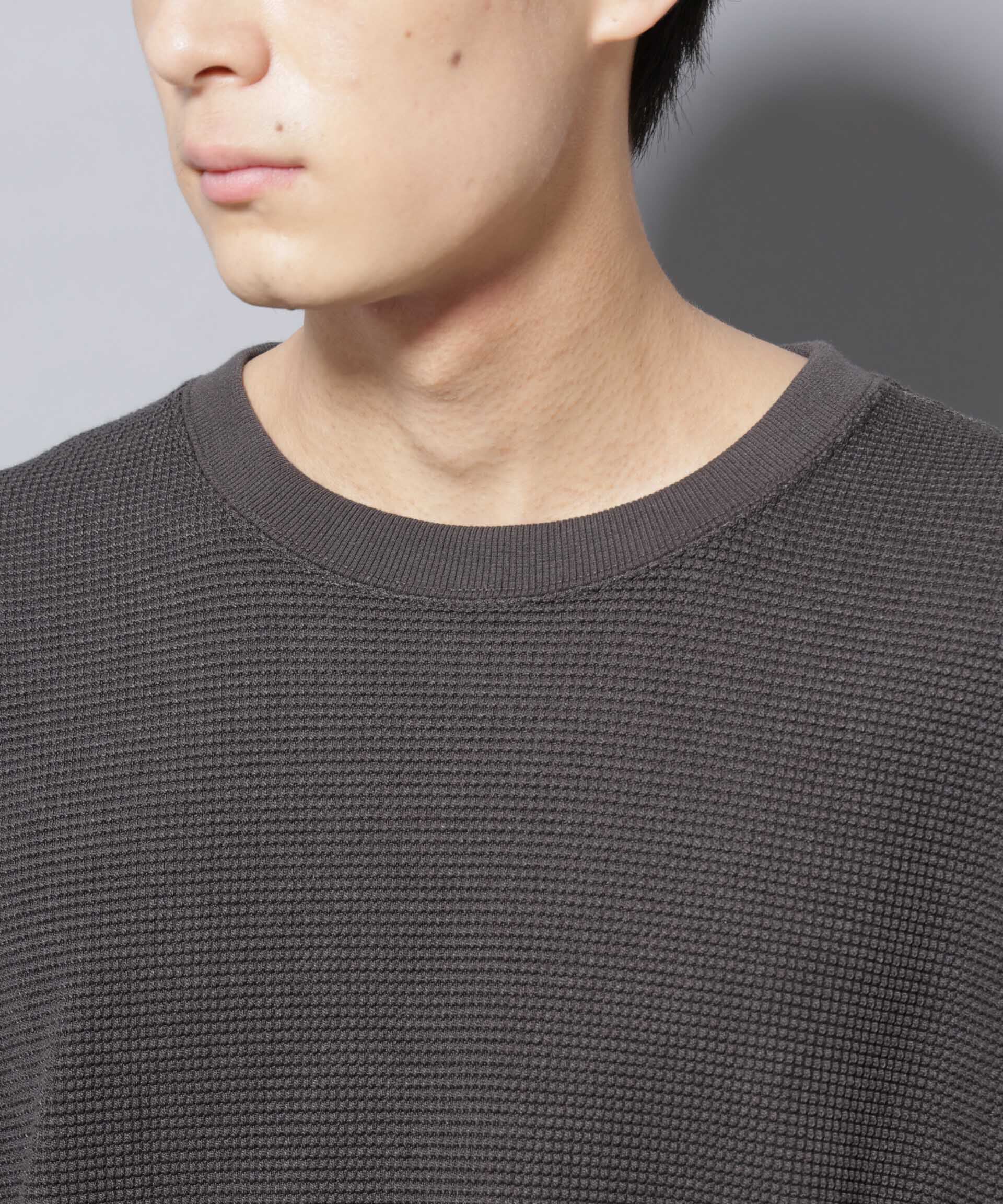 nano･universe「テックワッフルクルーネックＴシャツ」|Tシャツ・カットソー|