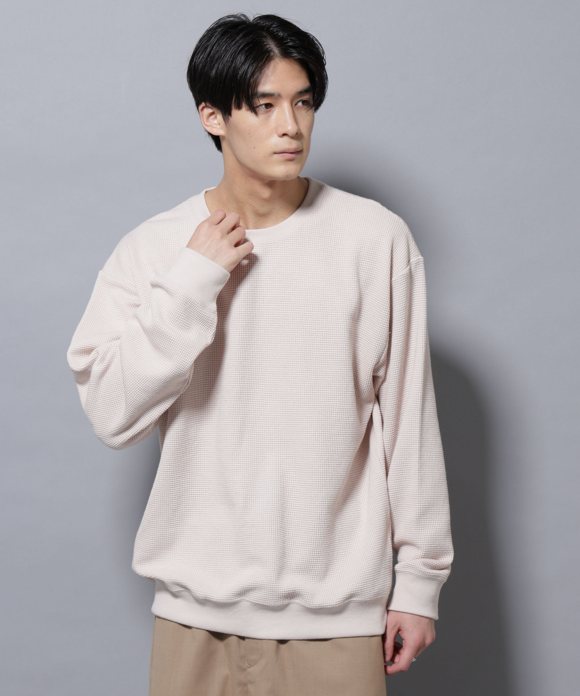 nano･universe「テックワッフルクルーネックＴシャツ」|Tシャツ・カットソー|アイボリー7