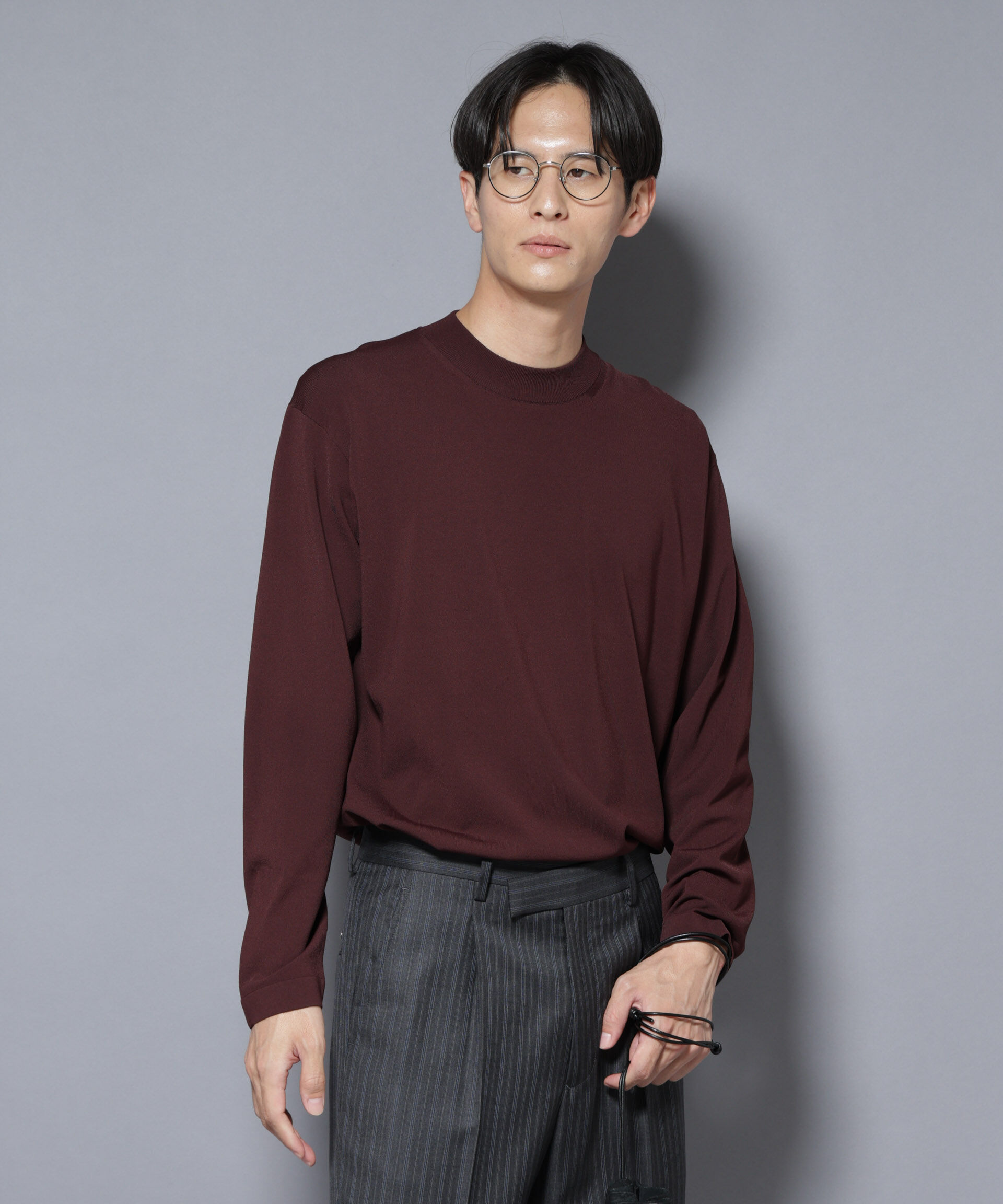 nano･universe「「ELITE 7 FUNCTION」クルーネックニット」|ニット・セーター|