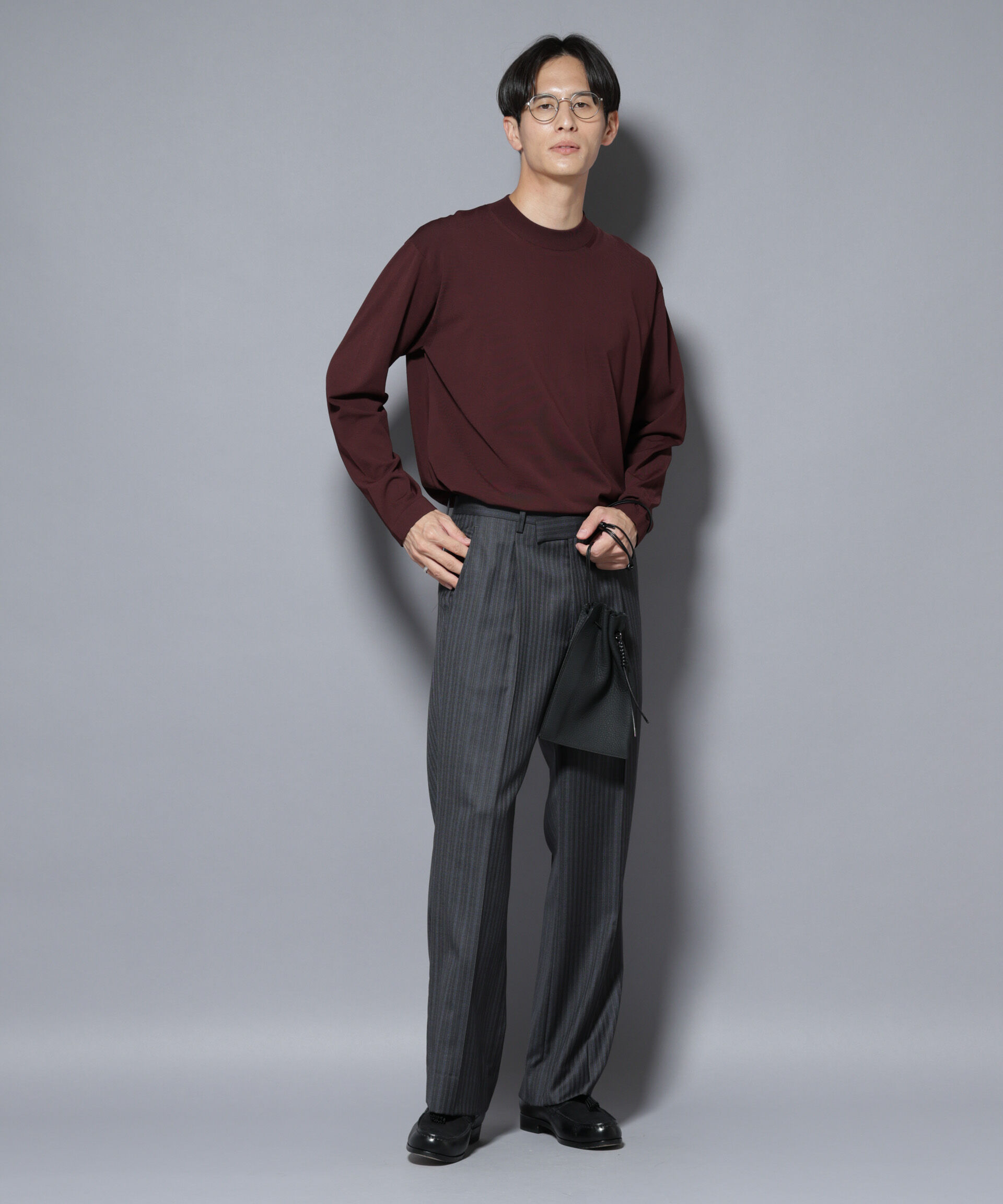 nano･universe「「ELITE 7 FUNCTION」クルーネックニット」|ニット・セーター|