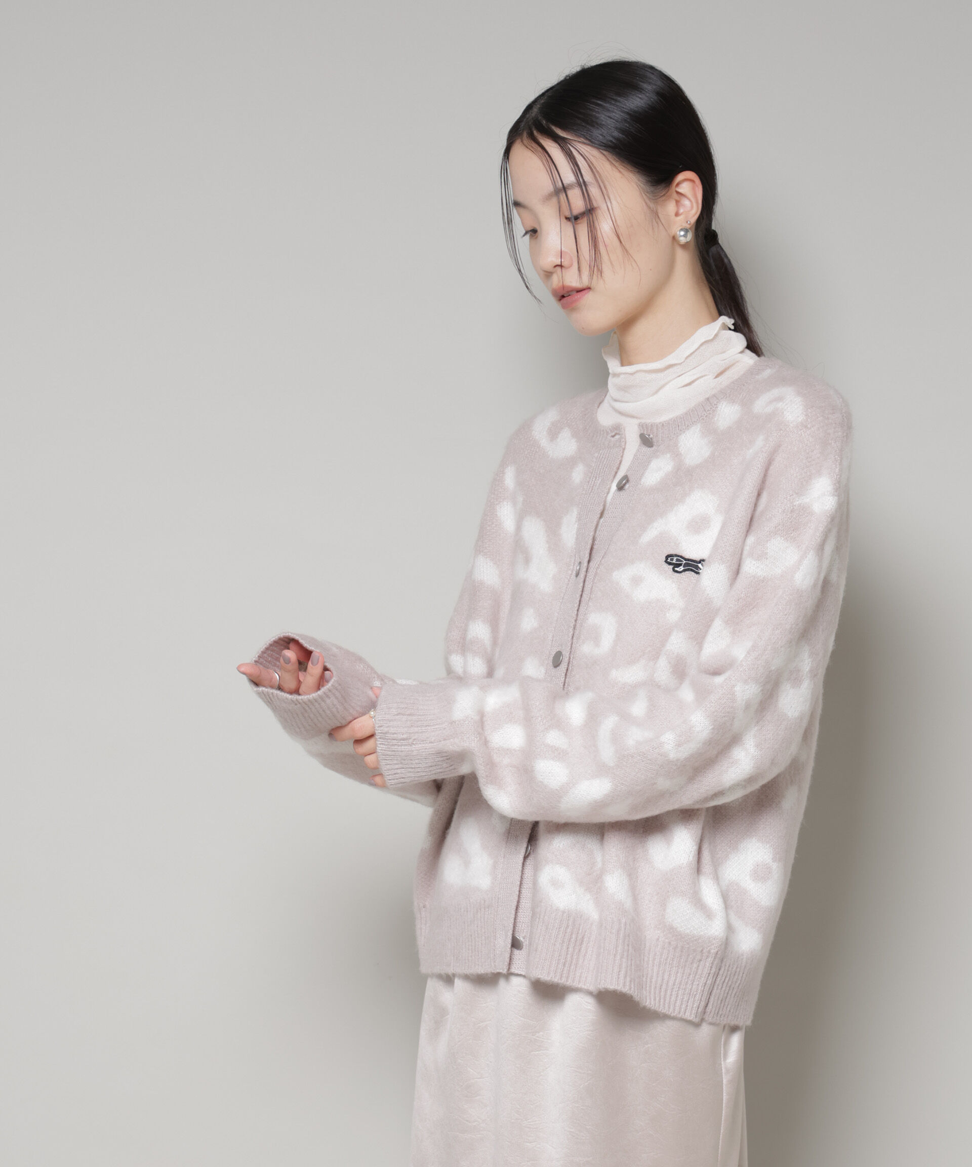 nano･universe「PENNEYS別注TheFOXレオパードクルーカーディガン」|ニット・セーター|