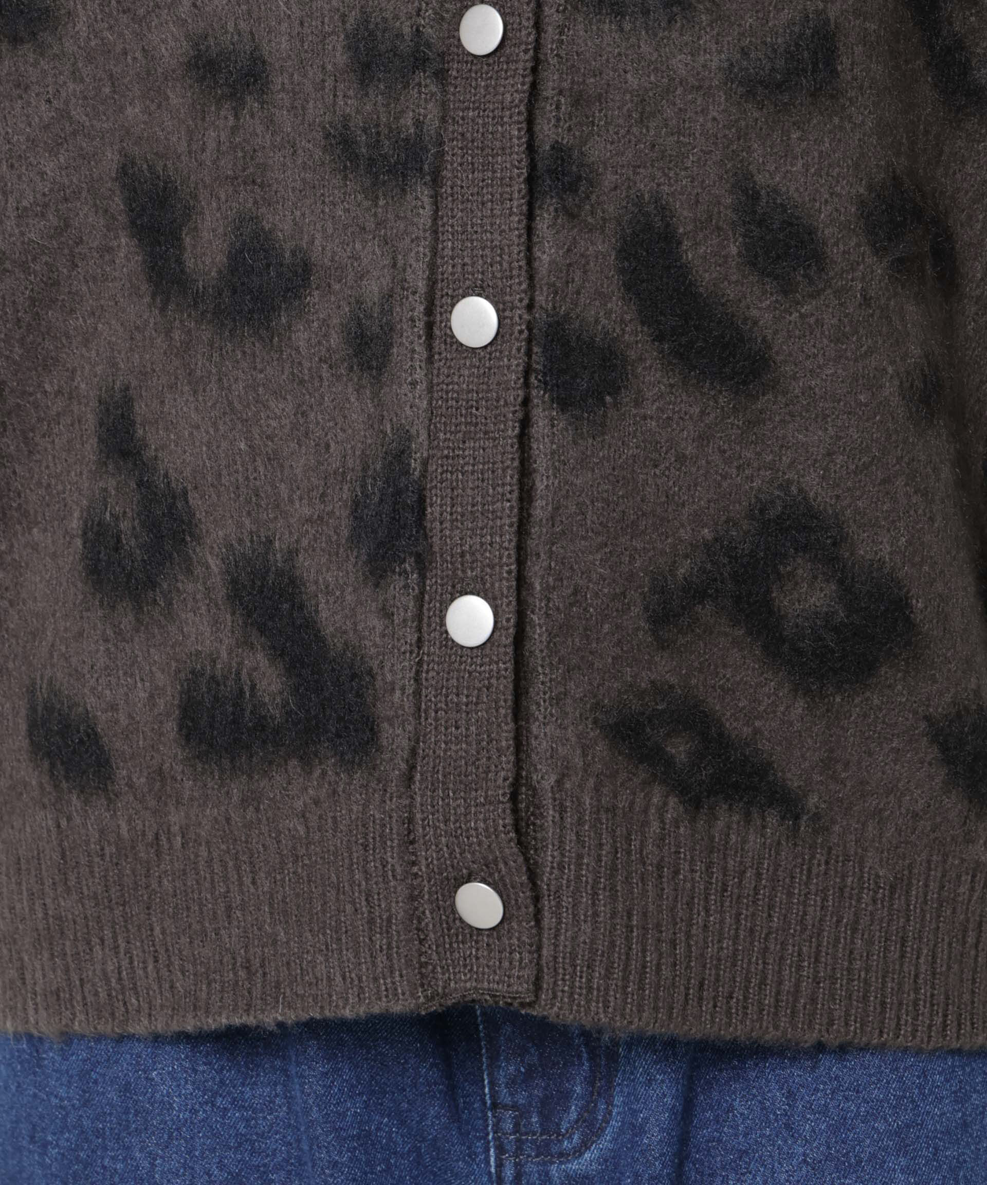 nano･universe「PENNEYS別注TheFOXレオパードクルーカーディガン」|ニット・セーター|