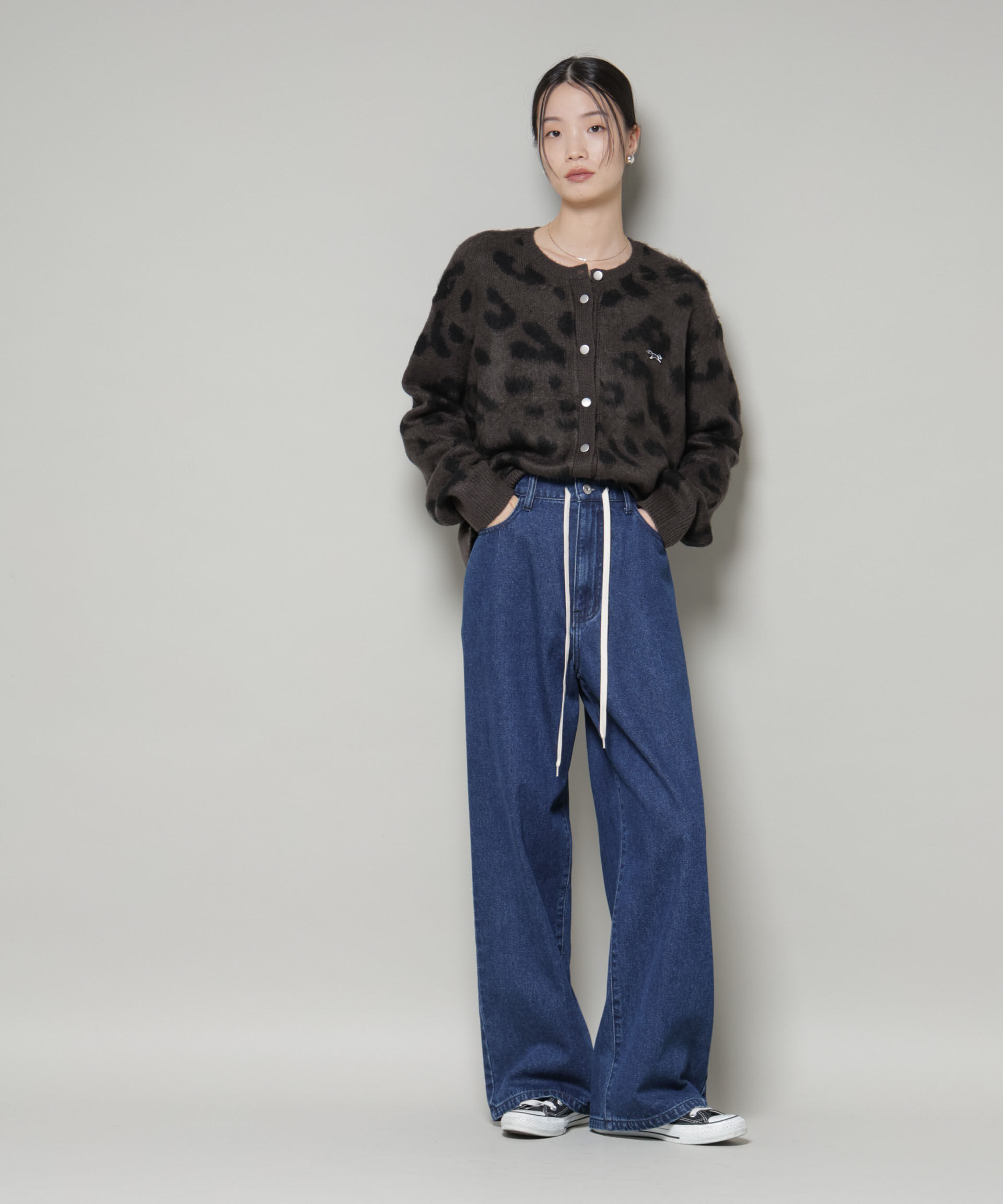 nano･universe「PENNEYS別注TheFOXレオパードクルーカーディガン」|ニット・セーター|