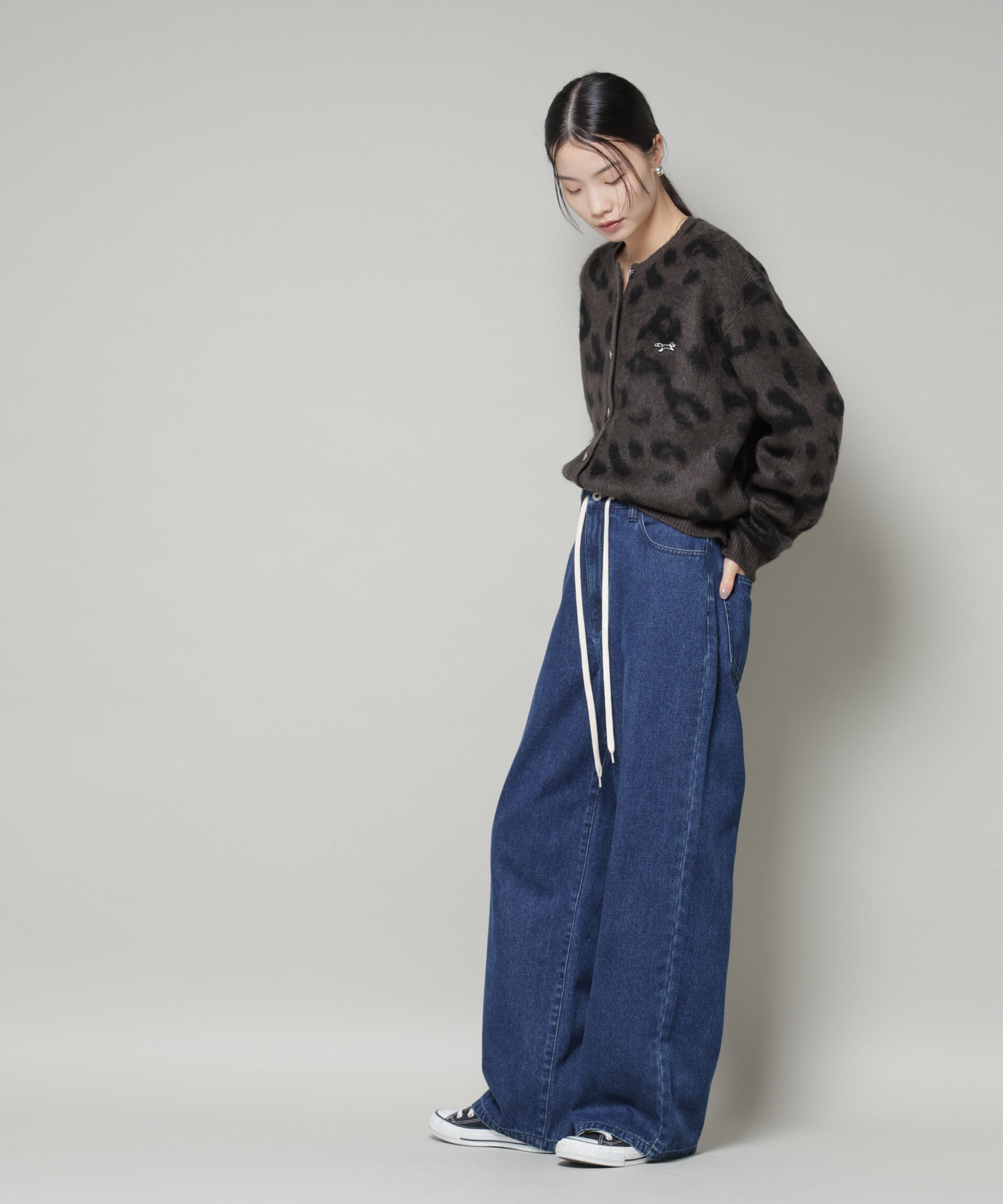 nano･universe「PENNEYS別注TheFOXレオパードクルーカーディガン」|ニット・セーター|