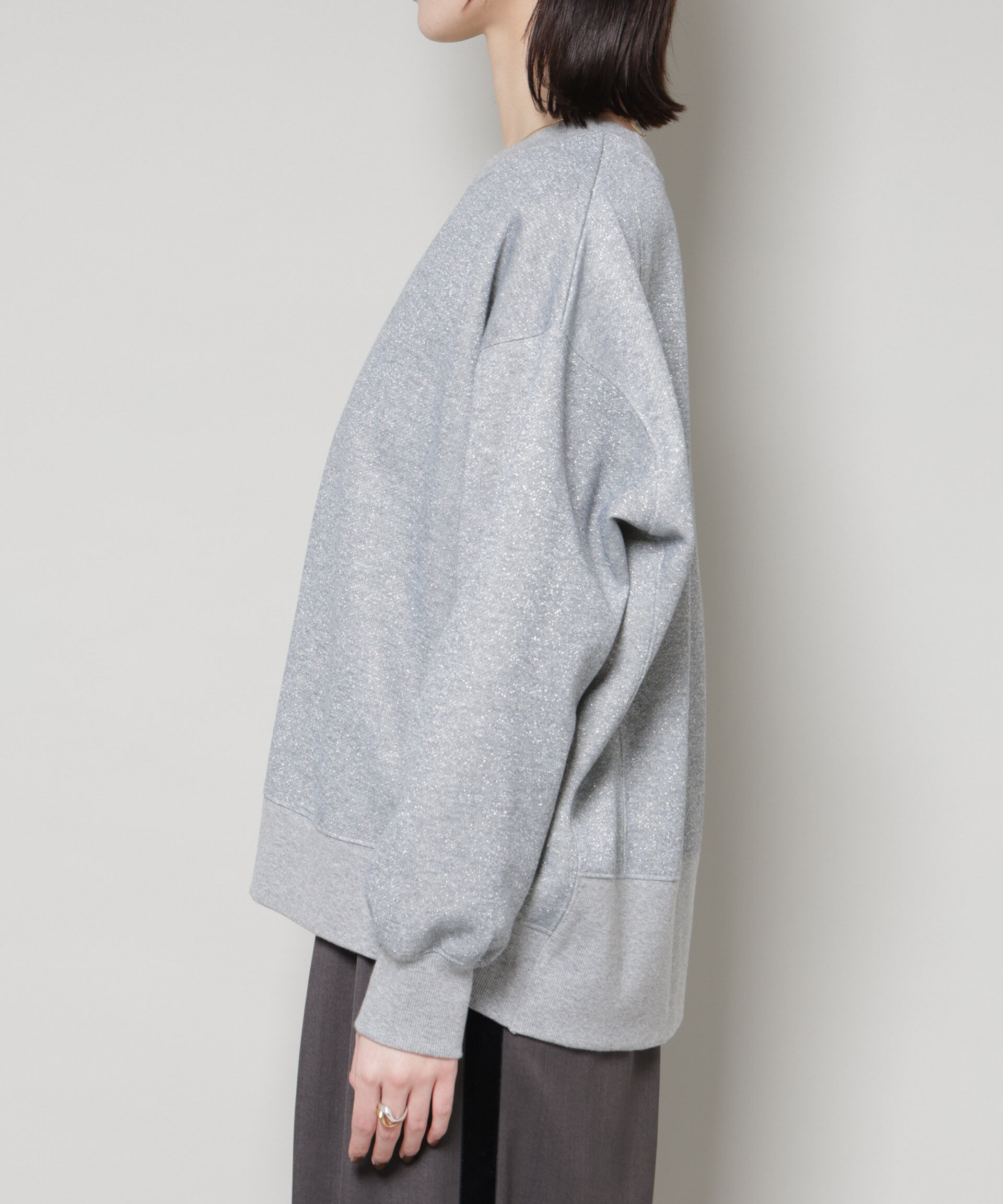 nano･universe「ラメ裏毛トップス」|Tシャツ・カットソー|