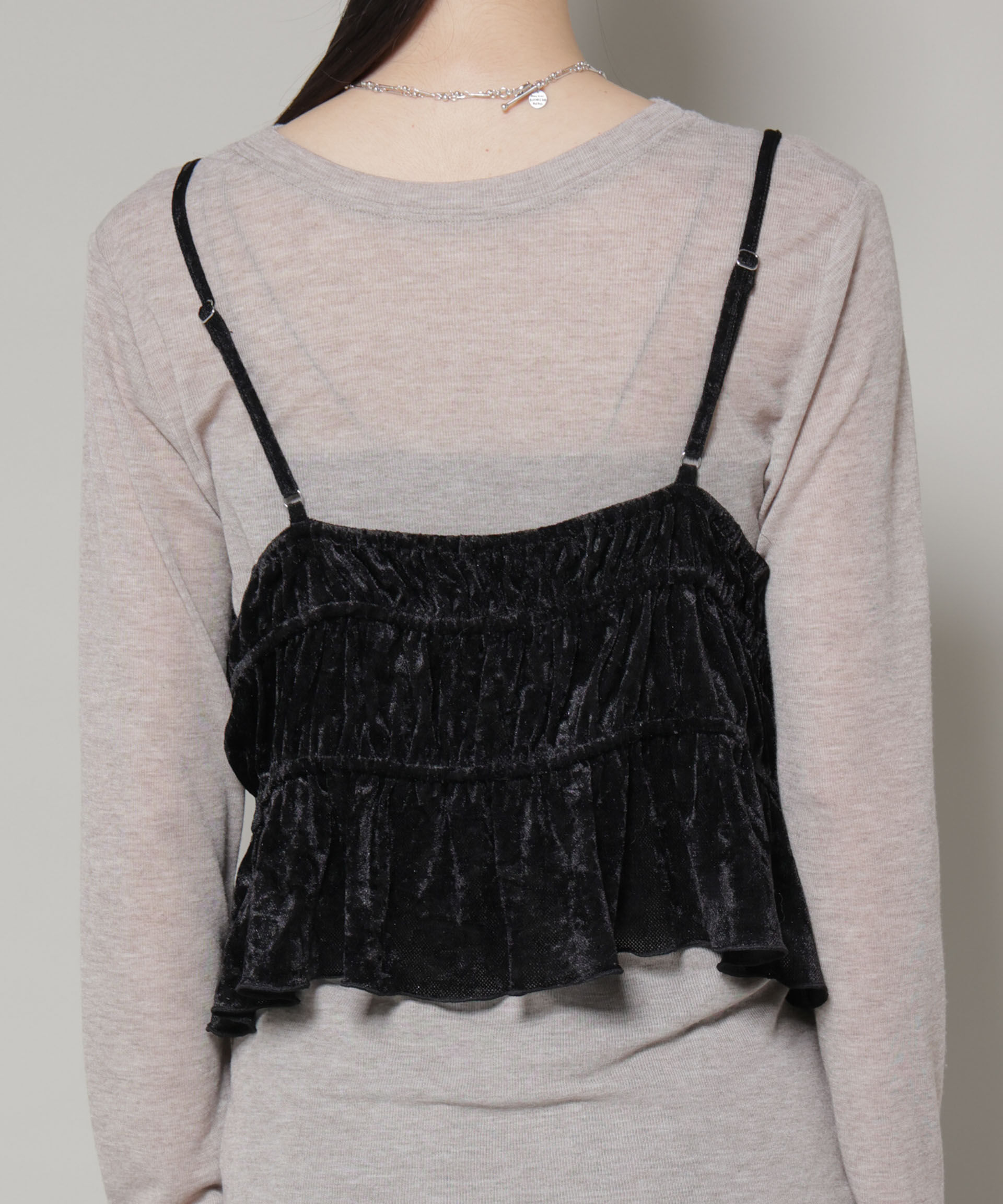 nano･universe「フロントリボンキャミソールビスチェ」|Tシャツ・カットソー|