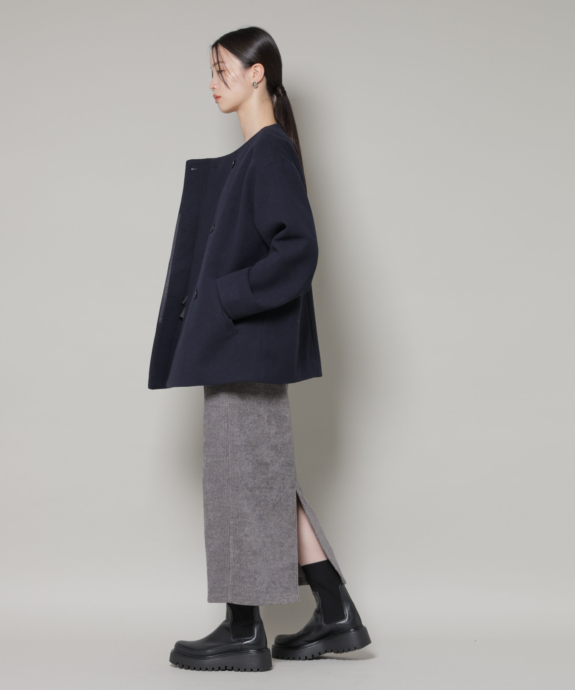 nano･universe「ノーカラーミドルコート」|その他|