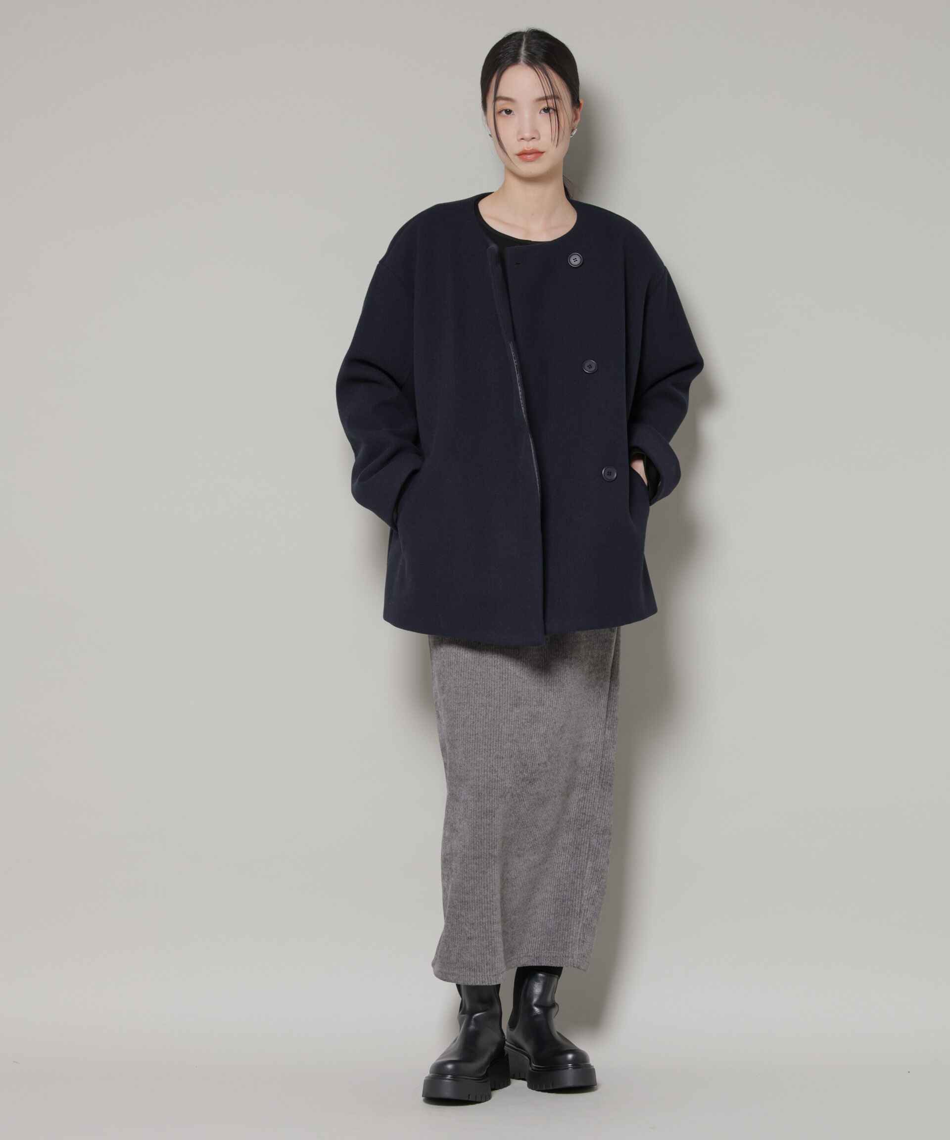 nano･universe「ノーカラーミドルコート」|その他|