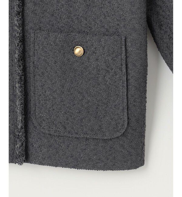 自由区「【SHIHOさん着用】ブライトリングツイード ジャケット」|ノーカラージャケット|