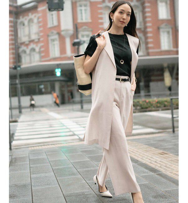 23区「【CLASSY.6月号掲載/洗える】リネンレーヨンストレッチ ジレ」|その他|