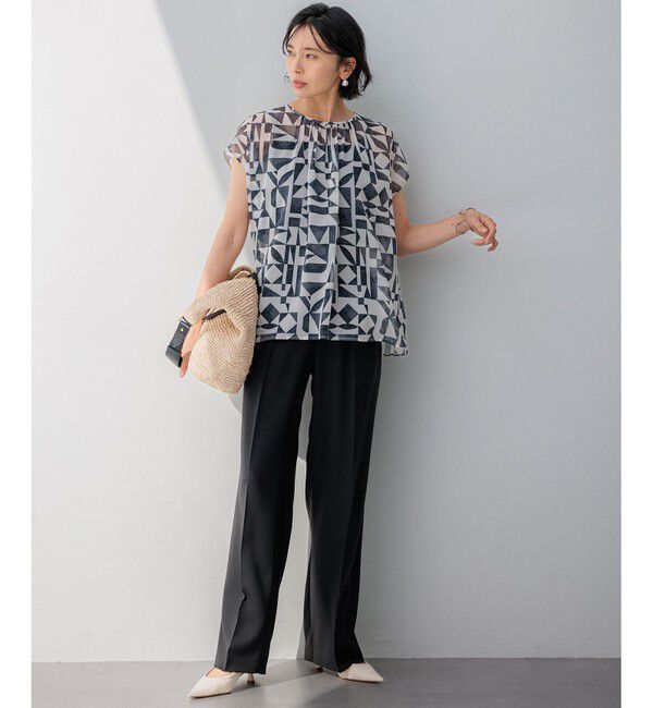 23区「【撥水加工/UVカット】キューティクルストレッチツイル ワイドパンツ」|その他|