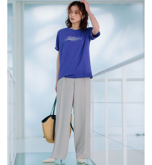 23区「【撥水加工/UVカット】キューティクルストレッチツイル ワイドパンツ」|その他|