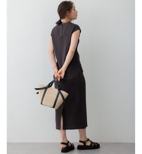 23区「【SLOW/一部店舗限定】ランダムリブフライス フレンチスリーブ カットソー」|Tシャツ・カットソー|