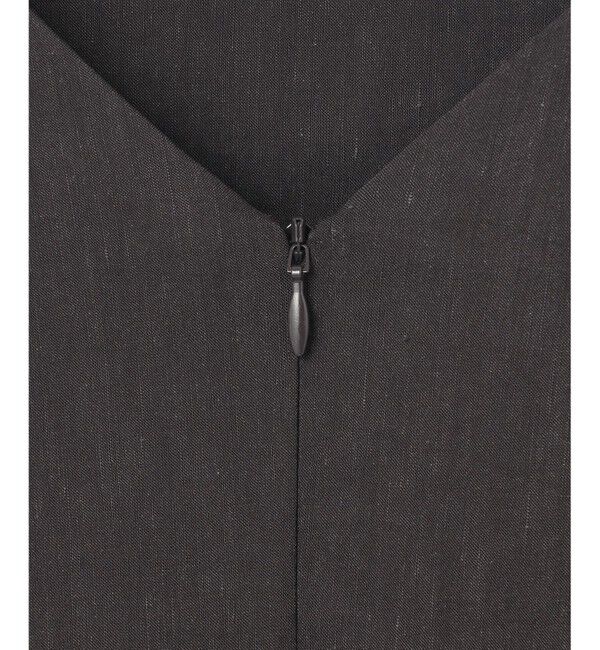 23区「【洗える】リネンレーヨンストレッチ  Iライン キャミソール ワンピース」|ワンピース|