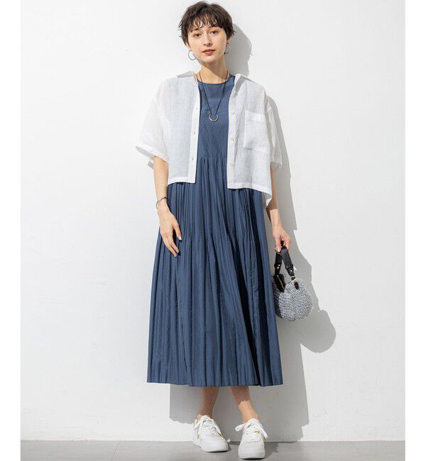 23区「【Oggi7月号掲載/洗える】LIBECOリネン クロップド デザイン シャツ」|シャツ・ブラウス|