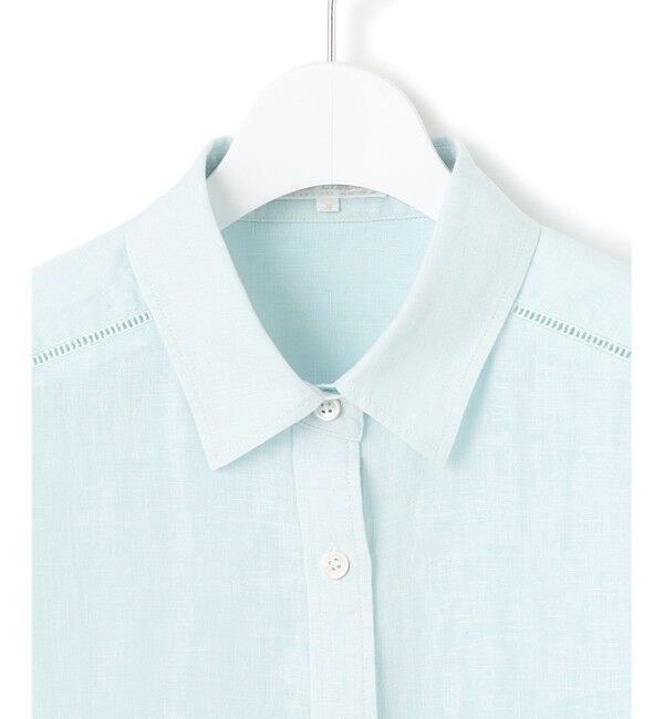 23区「【Oggi7月号掲載/洗える】LIBECOリネン クロップド デザイン シャツ」|シャツ・ブラウス|