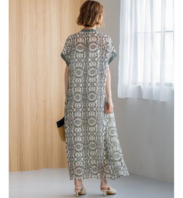 23区「【一部店舗限定/速乾性/洗える】モノトーンプリント ワンピース」|ワンピース|