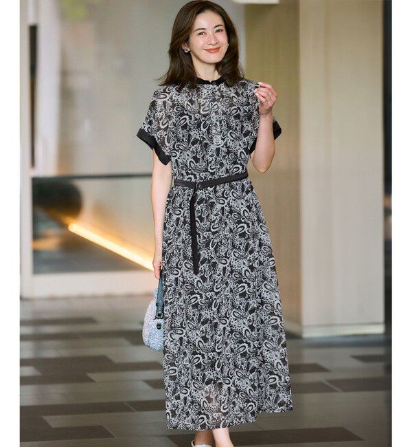 23区「【一部店舗限定/速乾性/洗える】モノトーンプリント ワンピース」|ワンピース|ﾍﾟｲｽﾞﾘ