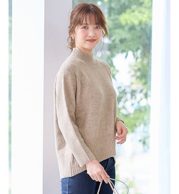 ANY SIS「 【大人百花掲載 ヨンアさん着用】ハイネックバックポイント ニット」|ニット・セーター|