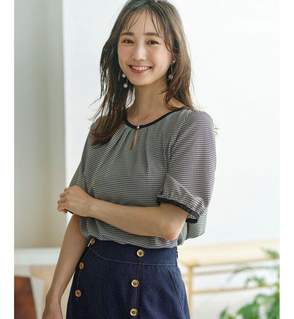 any SiS「【洗える】 バイカラータック ブラウス」|シャツ・ブラウス|千鳥