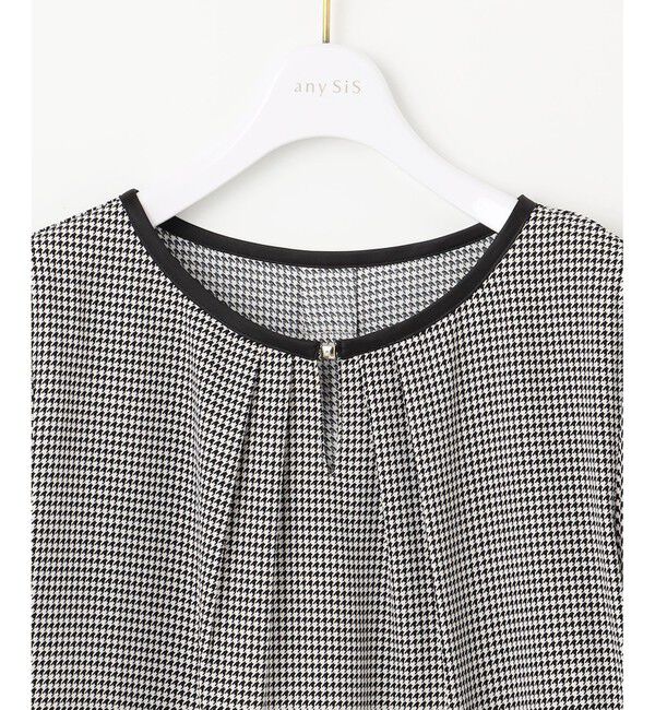 any SiS「【洗える】 バイカラータック ブラウス」|シャツ・ブラウス|