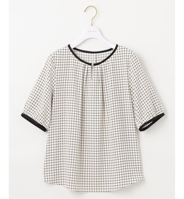 any SiS「【洗える】 バイカラータック ブラウス」|シャツ・ブラウス|