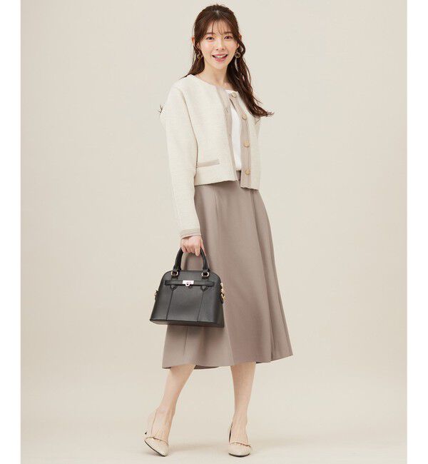 ANY SIS「バイカラーラメニット カーディガン」|カーディガン|