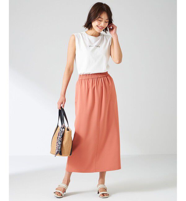 ANY SIS「【洗える】ノースリーブロゴ Tシャツ」|Tシャツ・カットソー|