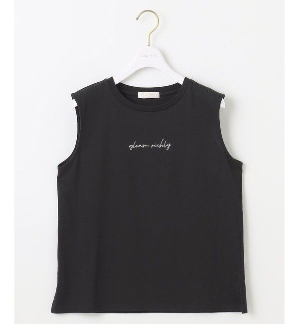 ANY SIS「【洗える】ノースリーブロゴ Tシャツ」|Tシャツ・カットソー|