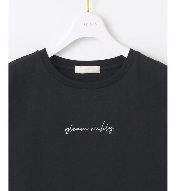 ANY SIS「【洗える】ノースリーブロゴ Tシャツ」|Tシャツ・カットソー|