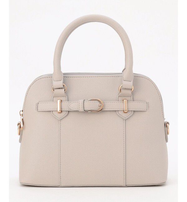 ANY SIS「【2WAY】ベルトアクセントブガッティ バッグ」|ハンドバッグ|グレージュ