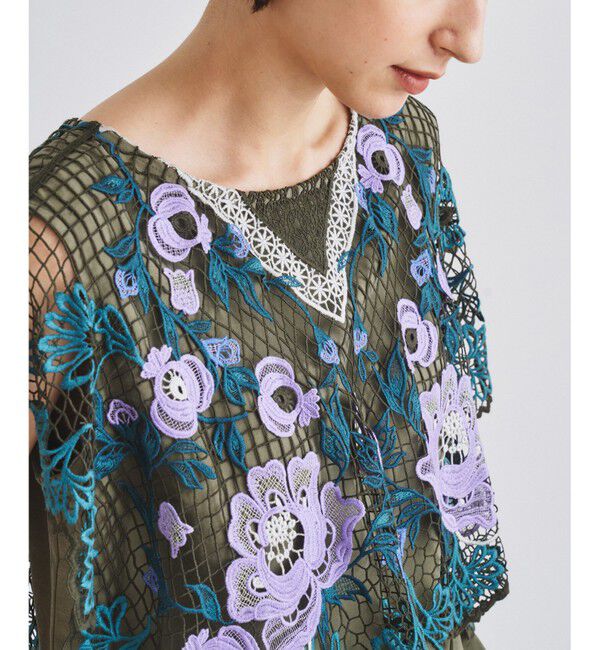  「レースレイヤードトップ」|シャツ・ブラウス|