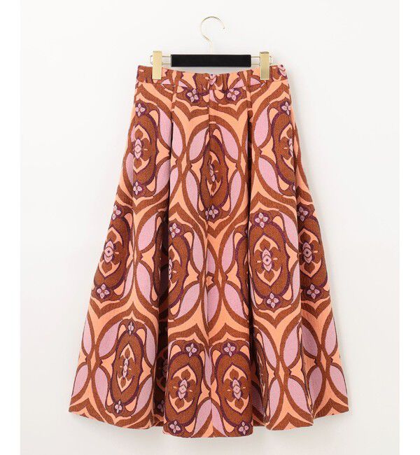 GRACE CONTINENTAL「ラメジャガードタックスカート」|スカート|