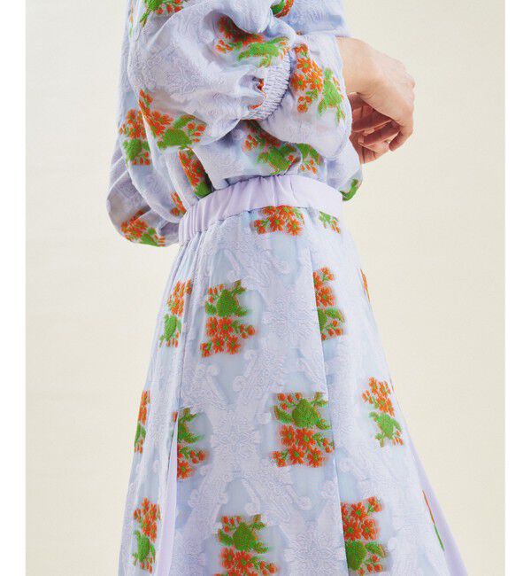 GRACE CONTINENTAL「タイルジャガードフレアスカート」|スカート|