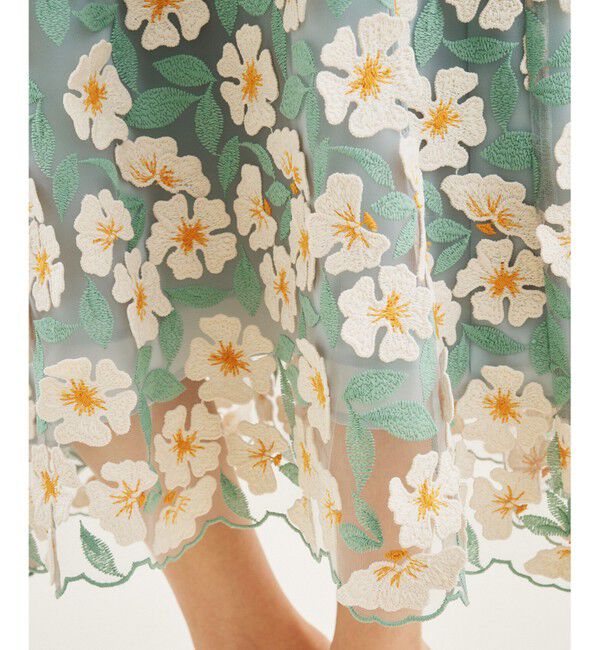  「フラワー3Dフレアスカート」|スカート|