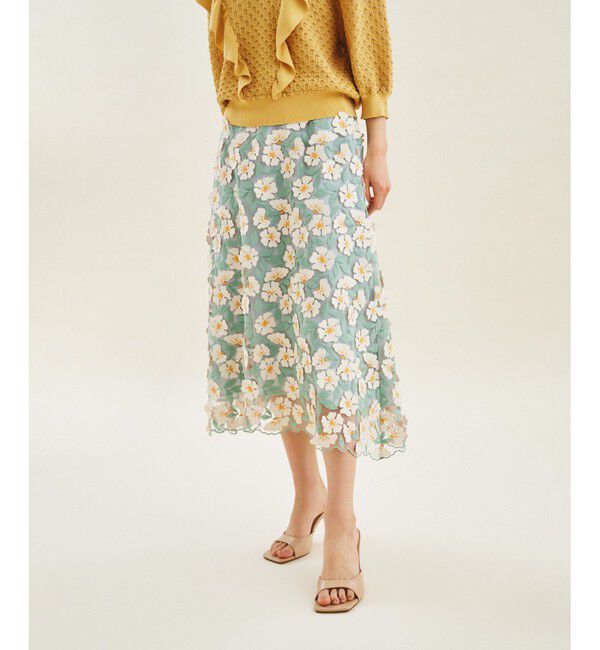  「フラワー3Dフレアスカート」|スカート|