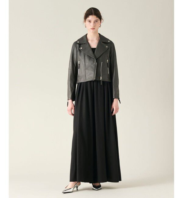 GRACE CONTINENTAL「ラムレザーライダースジャケット」|ライダースジャケット|