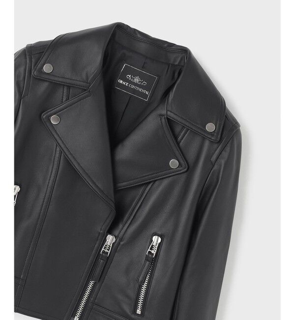 GRACE CONTINENTAL「ラムレザーライダースジャケット」|ライダースジャケット|