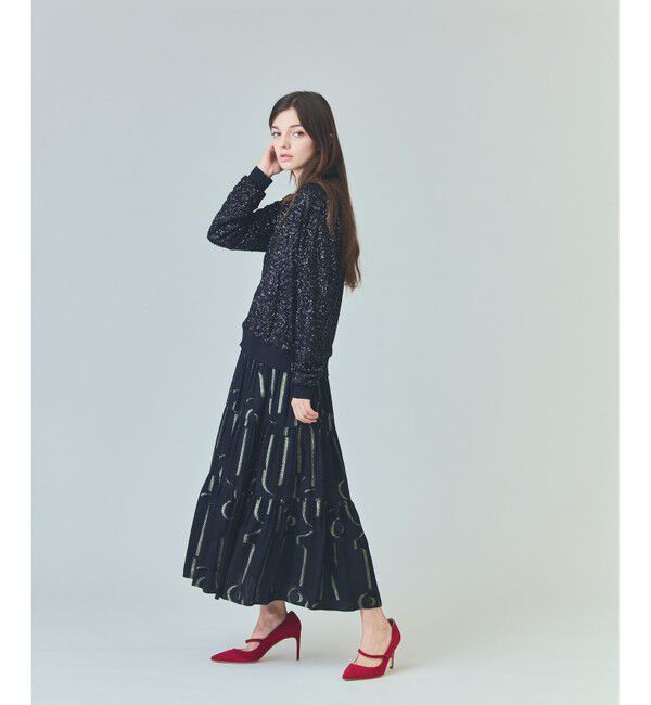 Grace Class「ラメジャガードサテンスカート」|スカート|