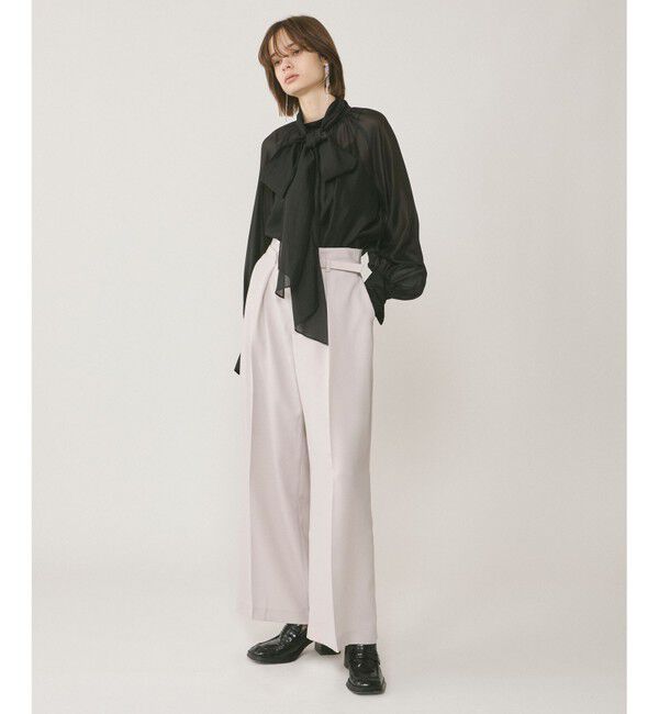 GRACE CONTINENTAL「シアーボウタイブラウス」|シャツ・ブラウス|