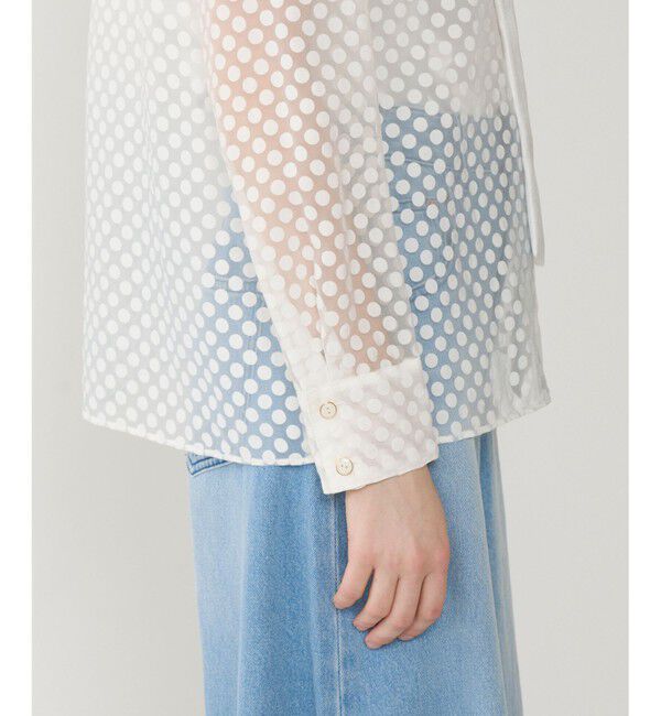  「ドットオパールタイ付ブラウス」|シャツ・ブラウス|