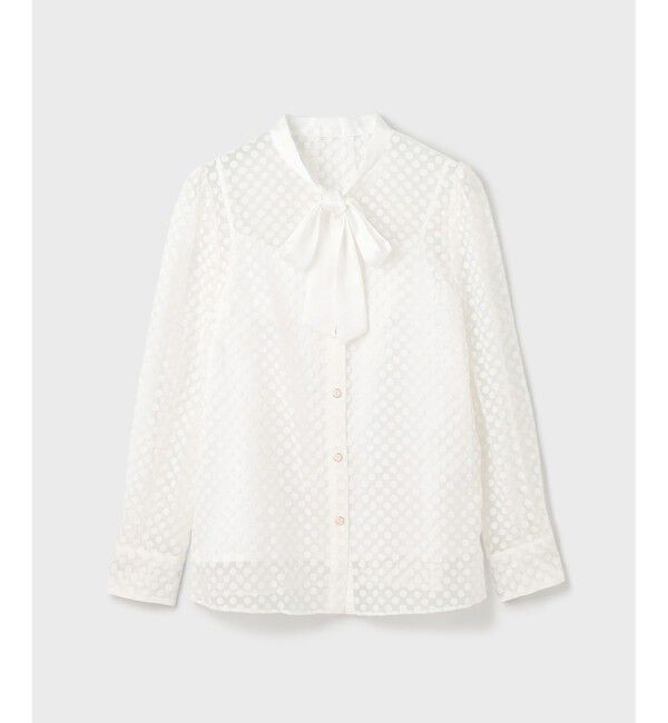  「ドットオパールタイ付ブラウス」|シャツ・ブラウス|