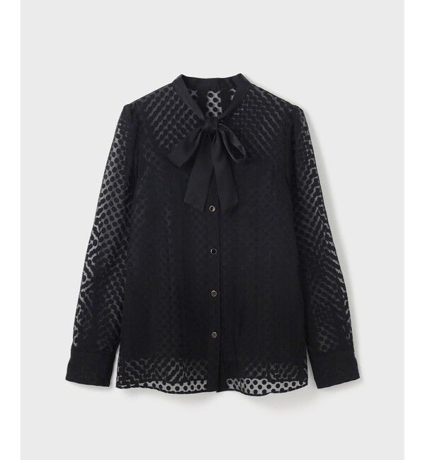  「ドットオパールタイ付ブラウス」|シャツ・ブラウス|