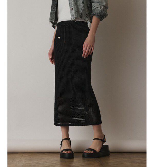 Diagram「メッシュタイトニットスカート」|スカート|ブラック