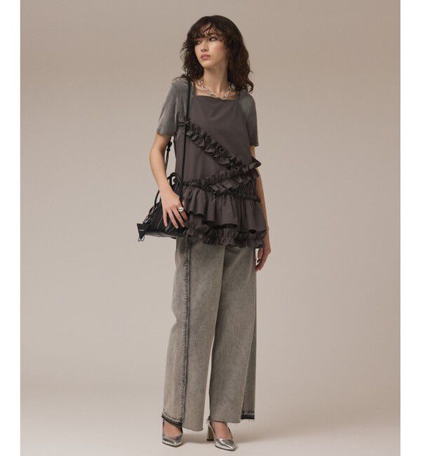 Diagram「フリルキャミソール」|キャミソール|グレー